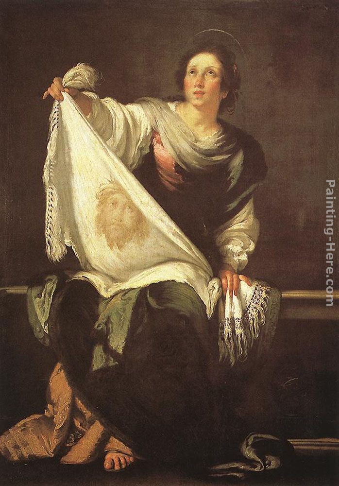 St Veronica painting - Bernardo Strozzi St Veronica art painting